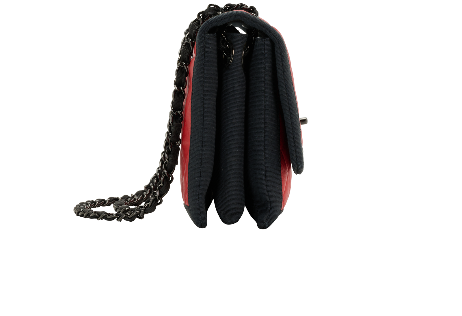 Two Tone Flap, &pound;2,600, Handbags, Black/Red, Leather, Side view